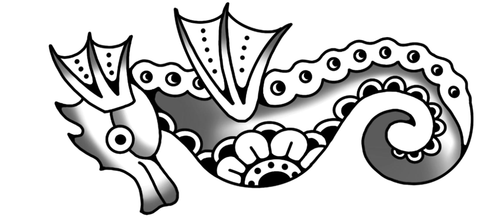 constellation seahorse tattoo