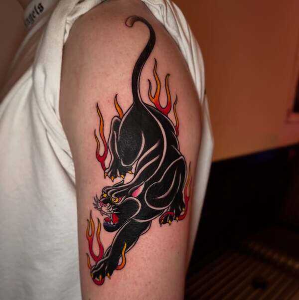 bold panther tattoo