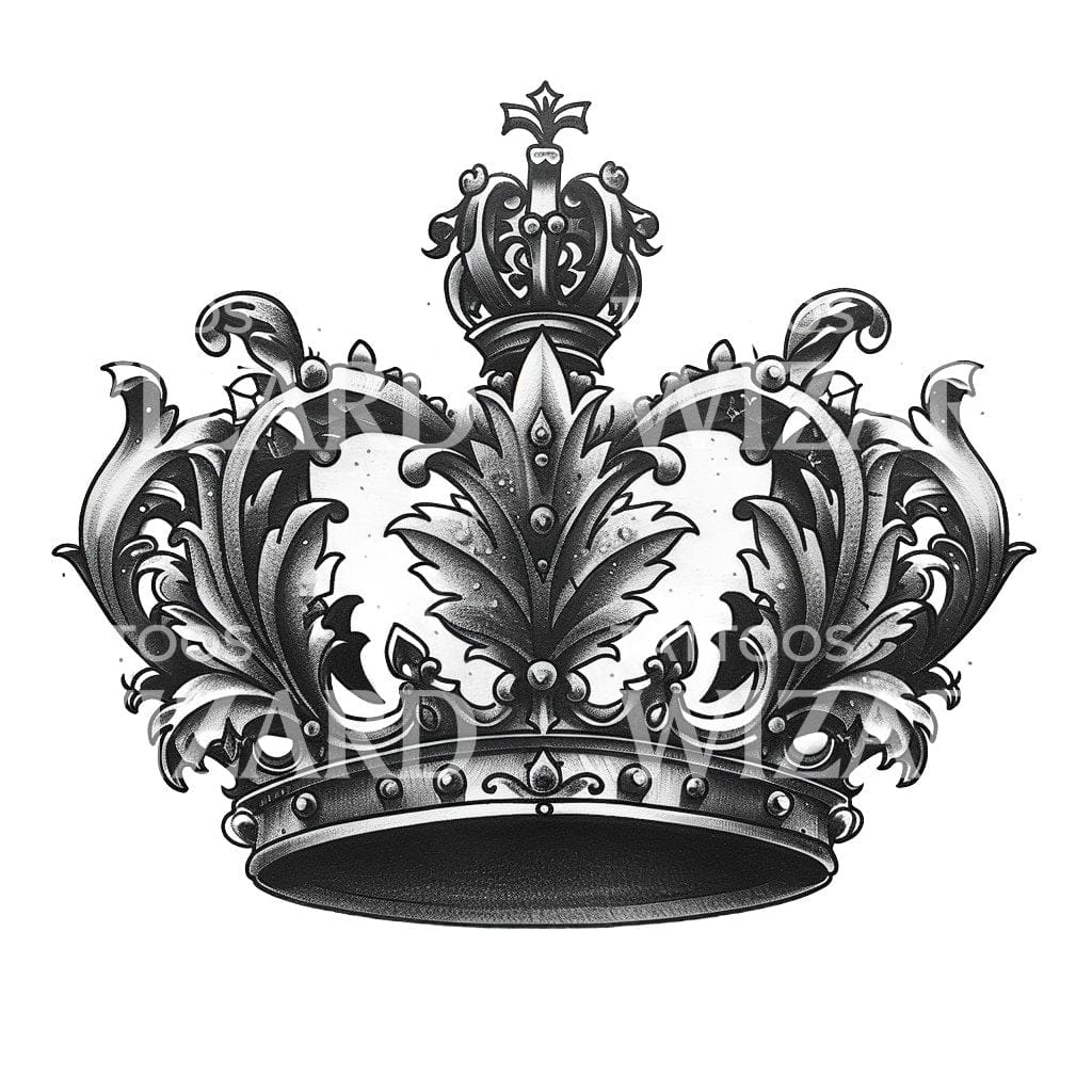 crown baroque tattoo