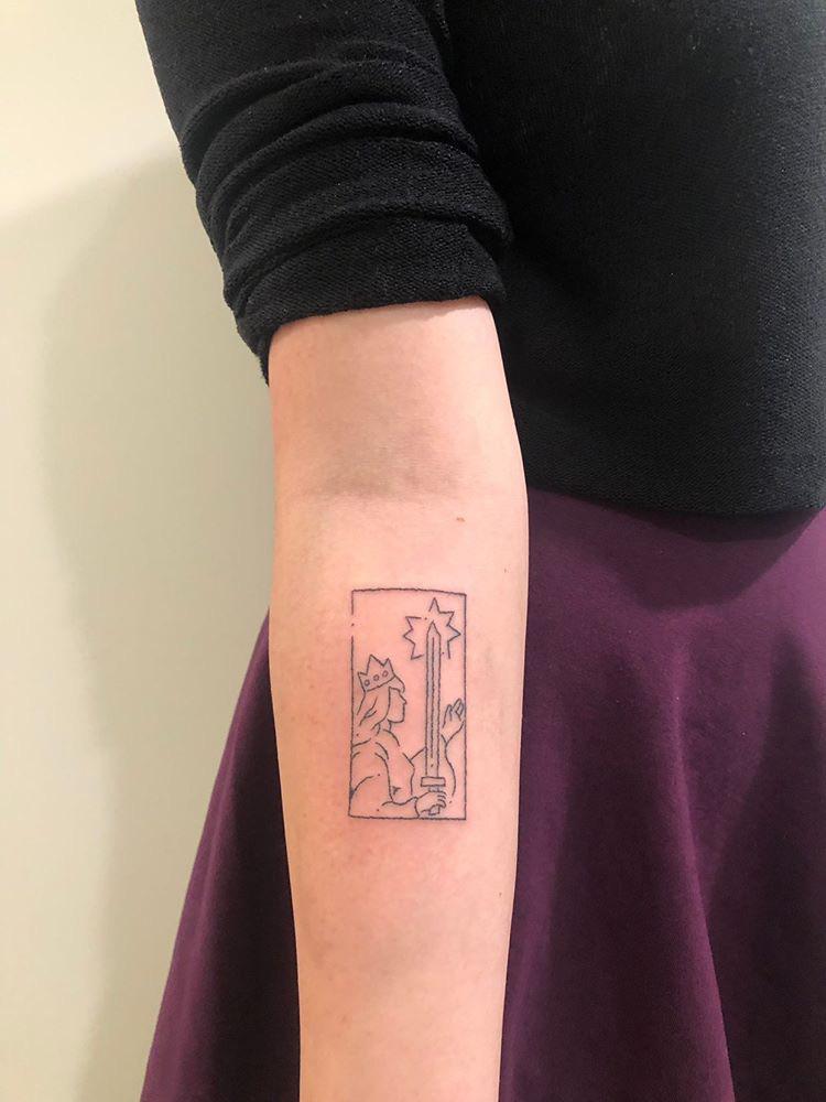 queen of swords tattoo
