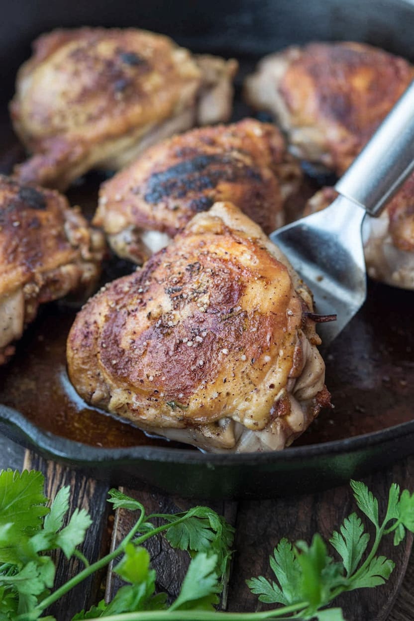 Crispy Skillet Chicken Thighs