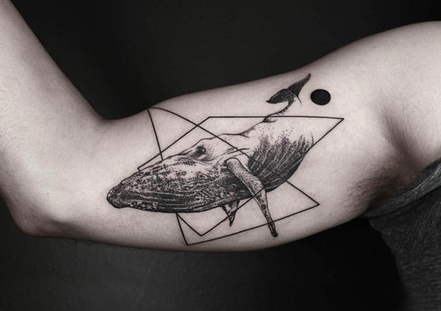 geometric animal fine line