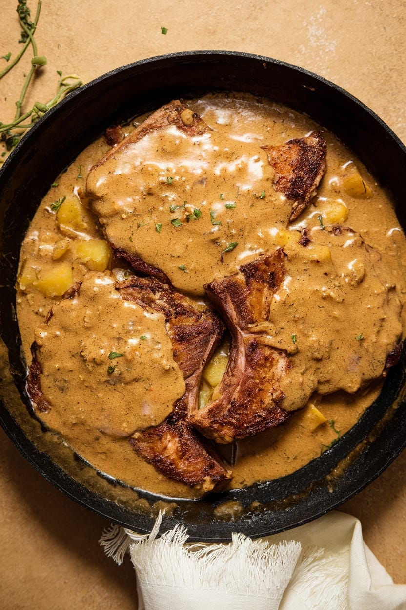 Smothered Pork Chops and Gravy