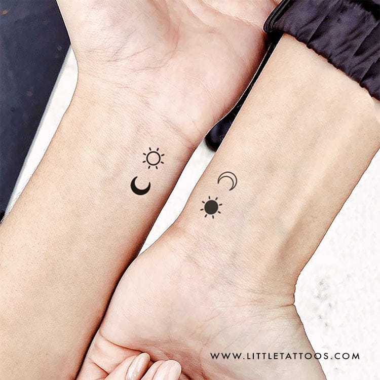 matching moon tattoos