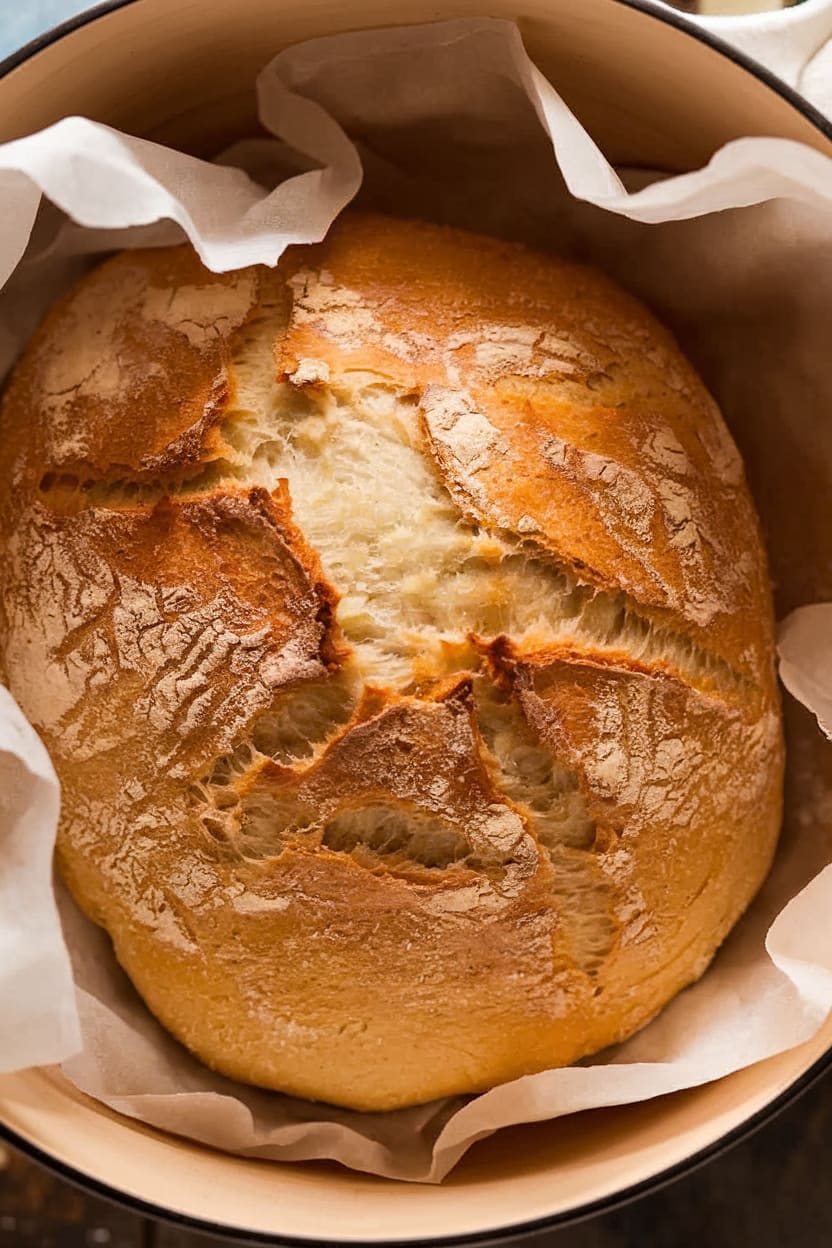 No-Knead Crusty Bread