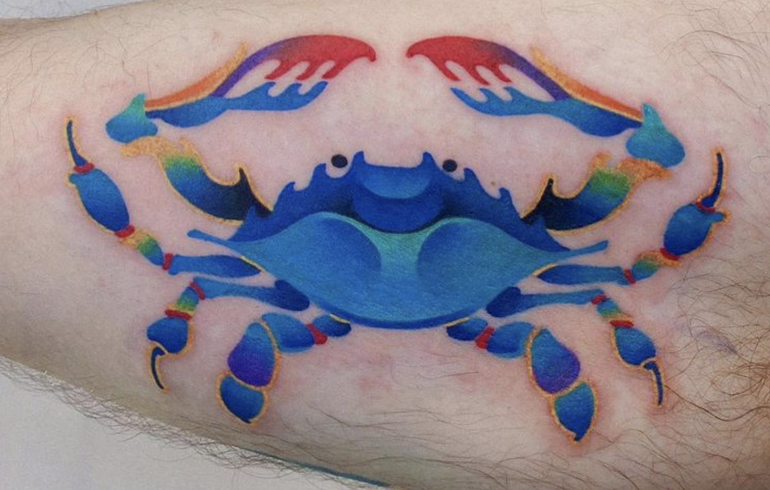 abstract crab tattoo