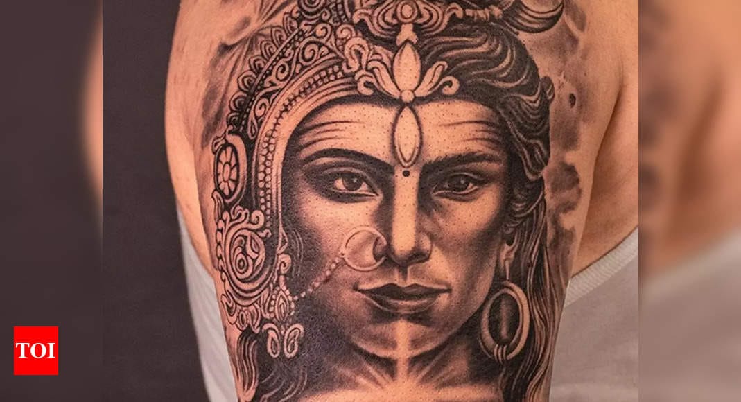 an Indian tattoo with Hindu deity representation