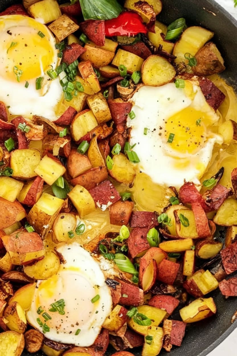 Skillet Potato and Egg Hash