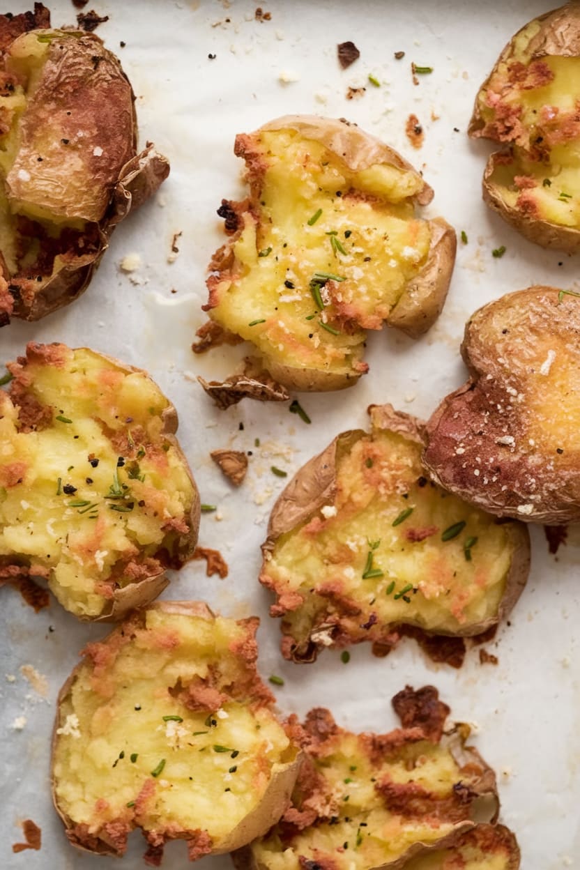 4-Ingredient Crispy Smashed Potatoes (Vegan)