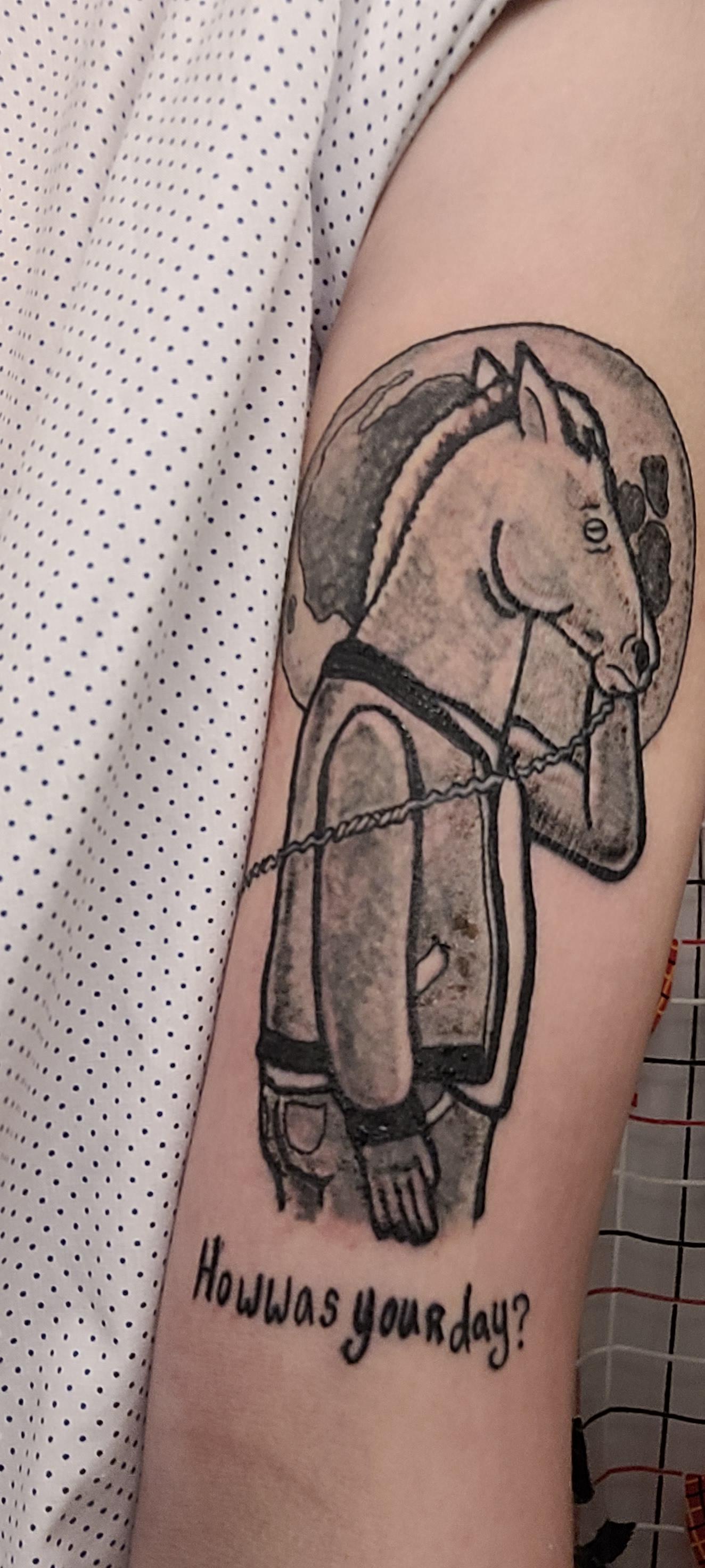sad bojack horseman tattoo