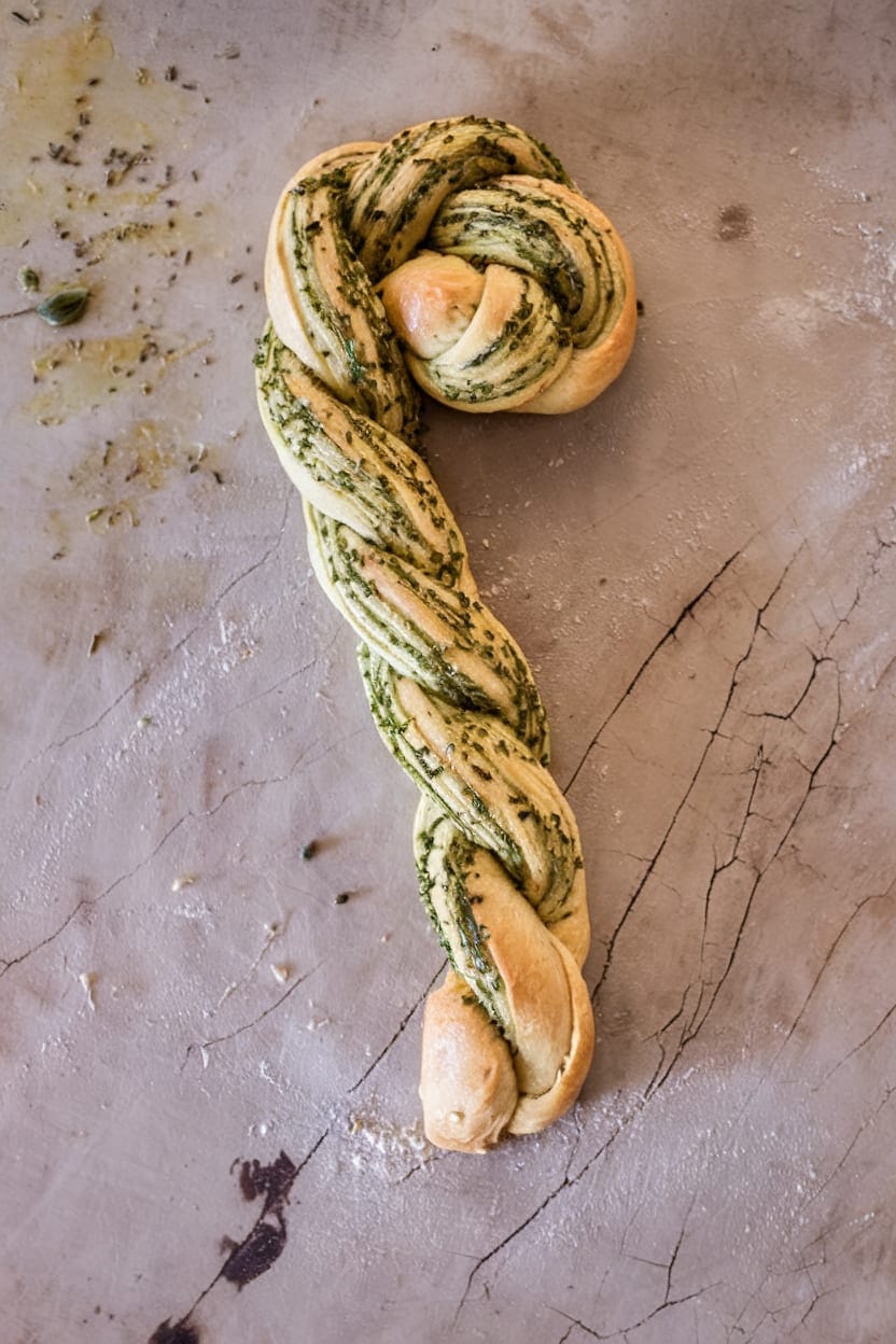 Swirled Garlic Herb Bread