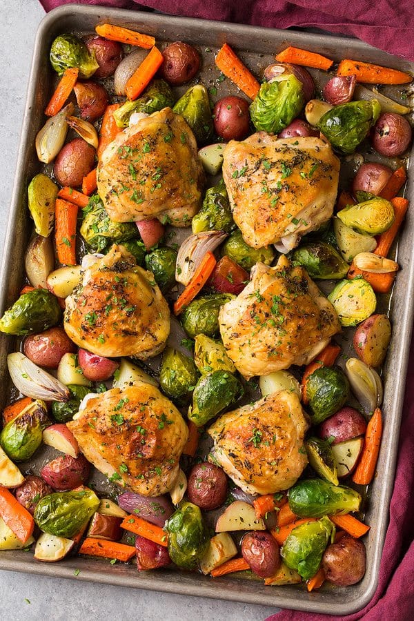 Sheet Pan Roasted Chicken and Root Vegetables Recipe