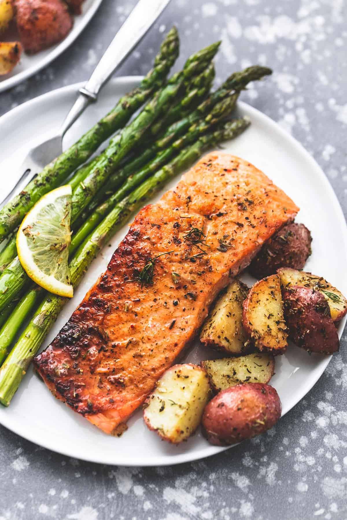 Salmon with Roasted Asparagus Recipe
