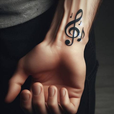 music note tattoo
