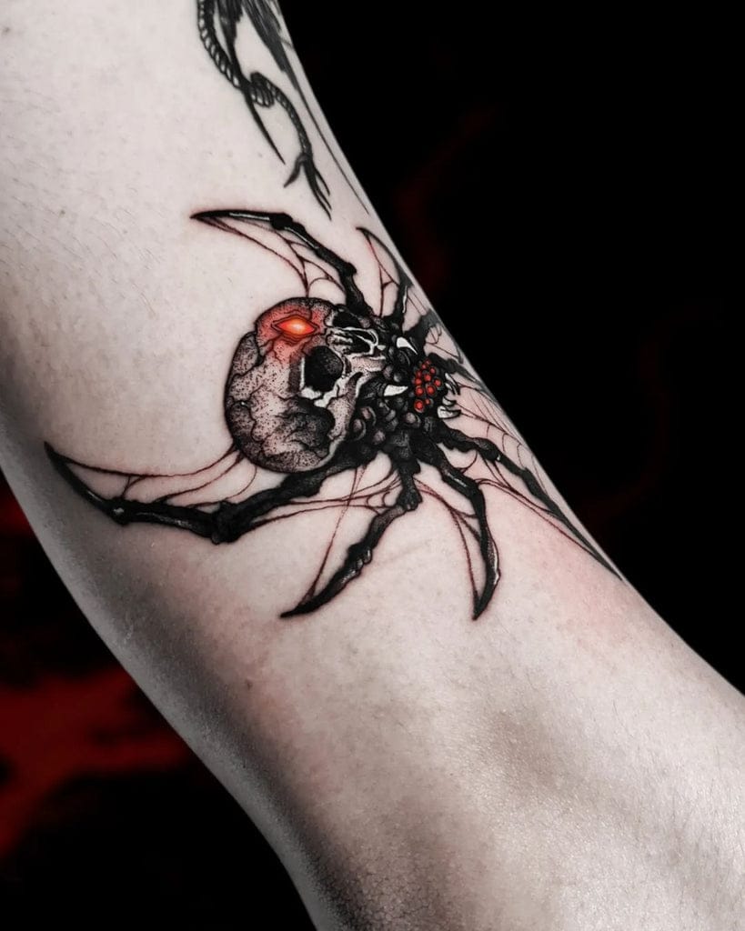 dark spider tattoo