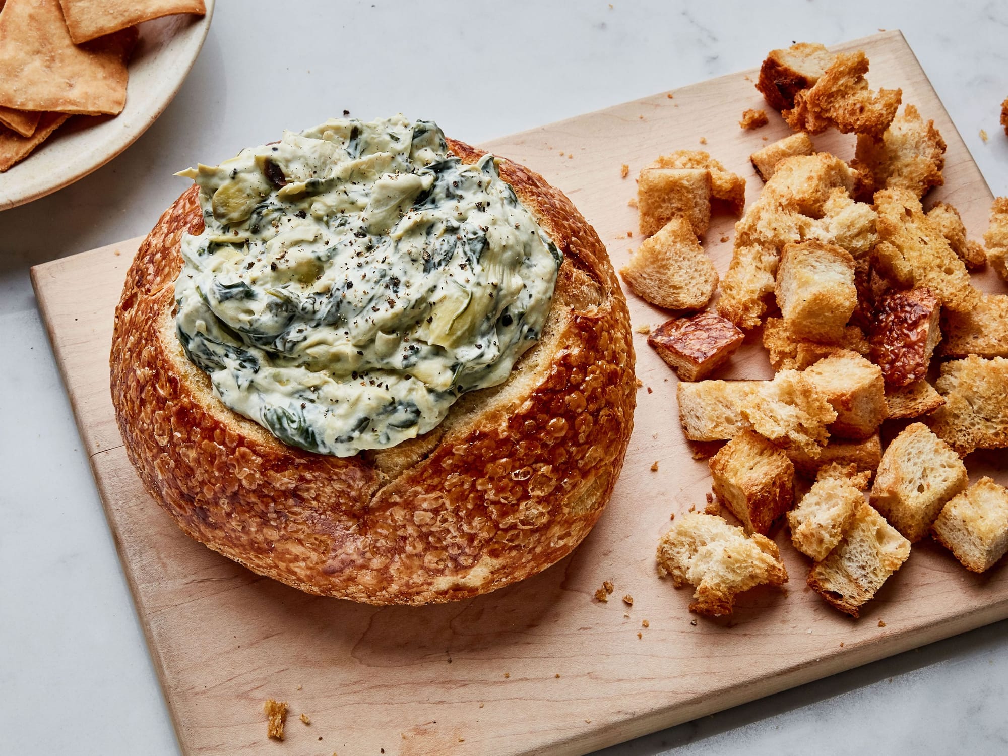 Spinach Dip Bread Bowl Recipe