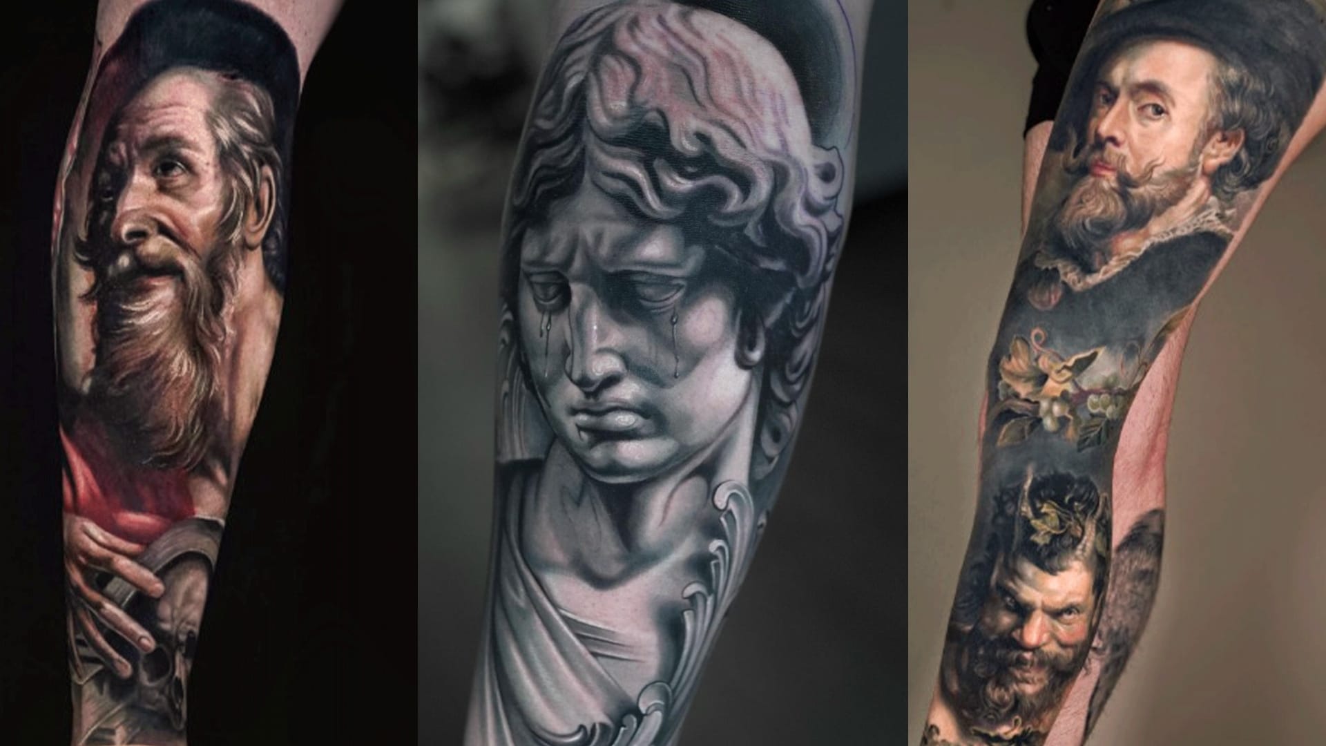 portrait baroque tattoo