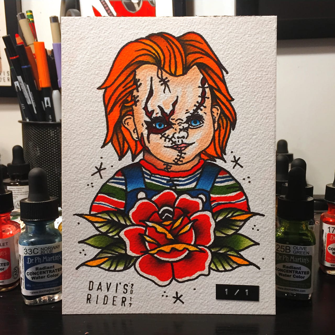 traditional chucky tattoo