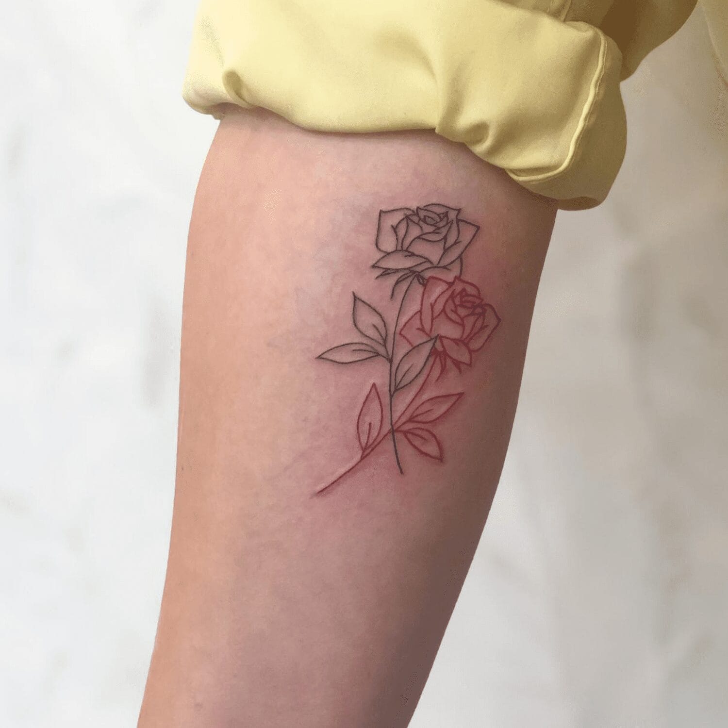stylish rose tattoo