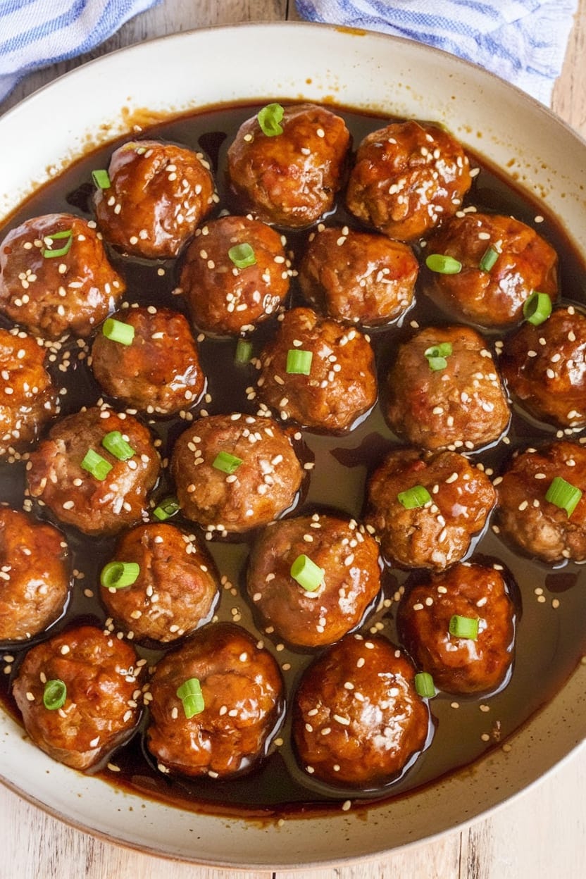 Sticky Asian Glazed Meatballs