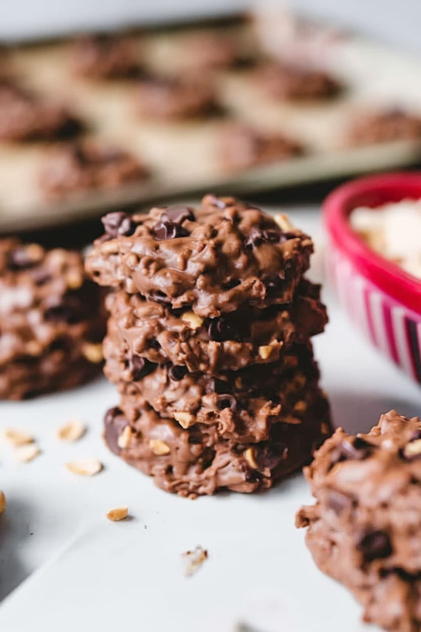 No-Bake Chocolate Peanut Butter Cookies