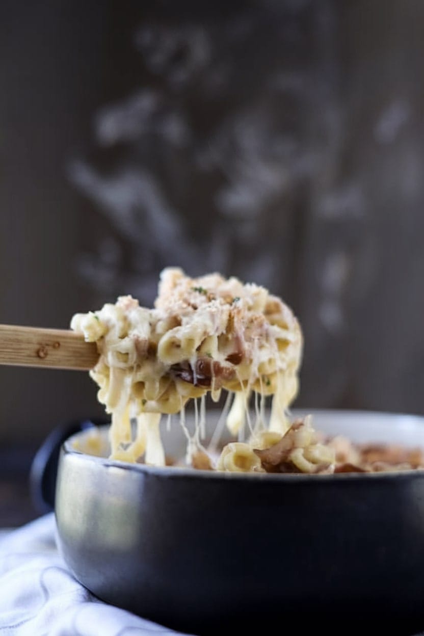 Gruyere Mac and Cheese with Caramelized Onions