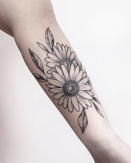 large daisy tattoo