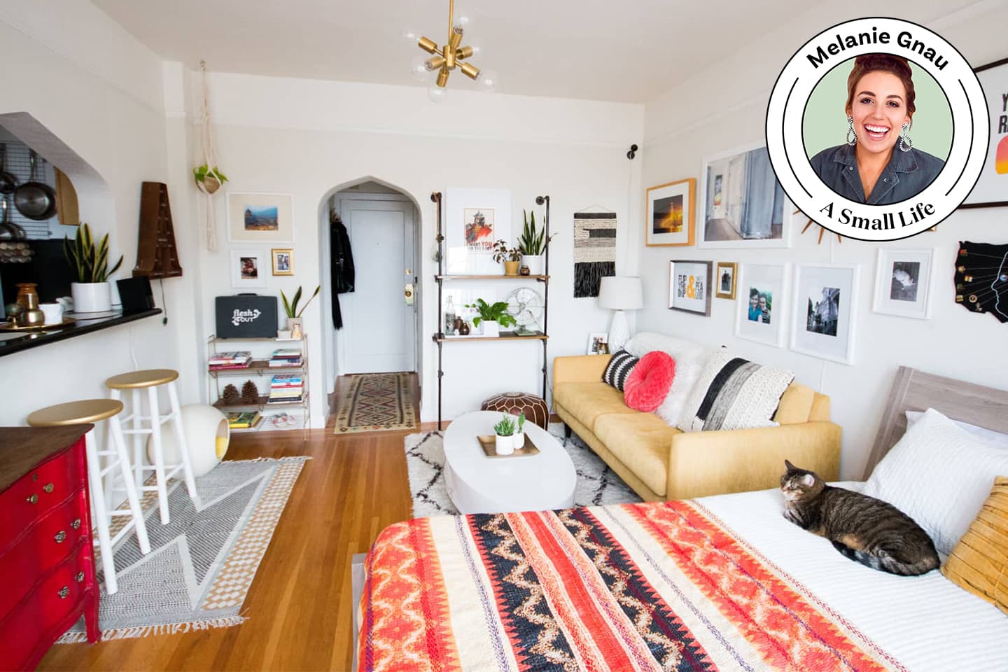 a mini living room with regular decluttering