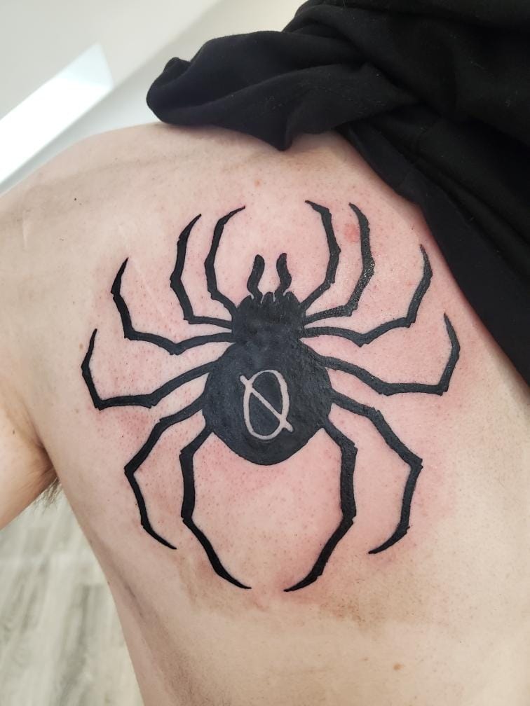 back spider tattoo
