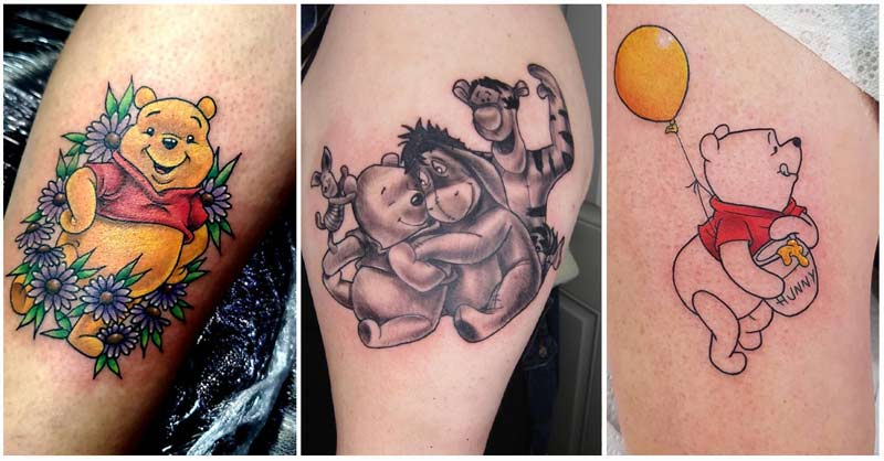 unique pooh tattoo