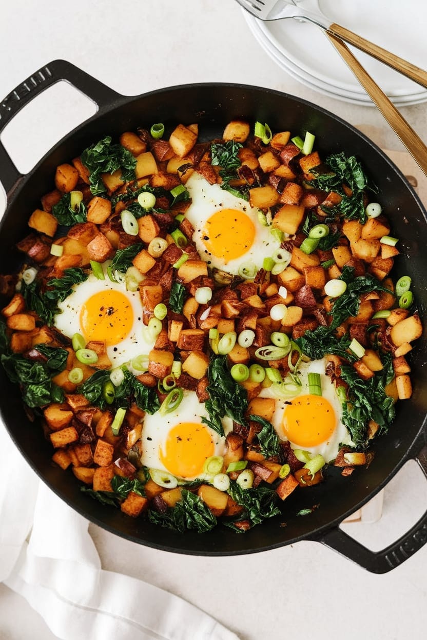 Skillet Potato and Egg Hash