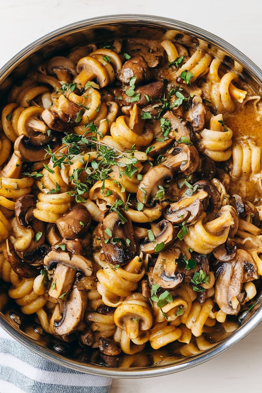 Vegetarian Mushroom Stroganoff (One Pot)
