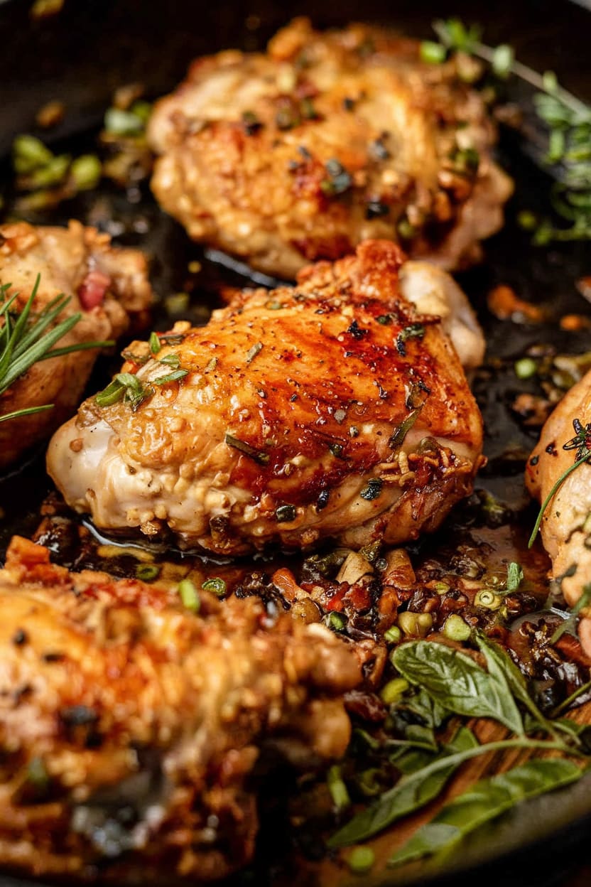 Crispy Skillet Chicken Thighs