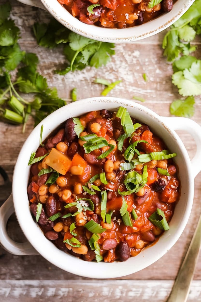 Slow Cooker Three Bean Chili