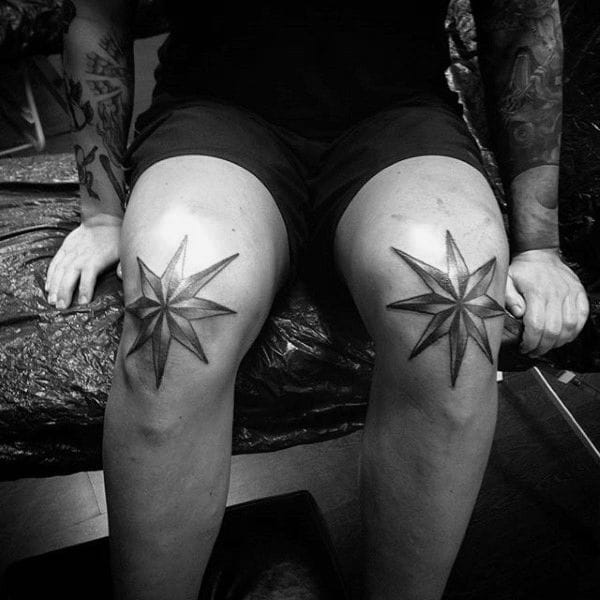 star knee tattoo