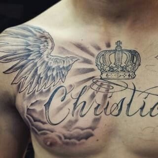 sun burst crown tattoo