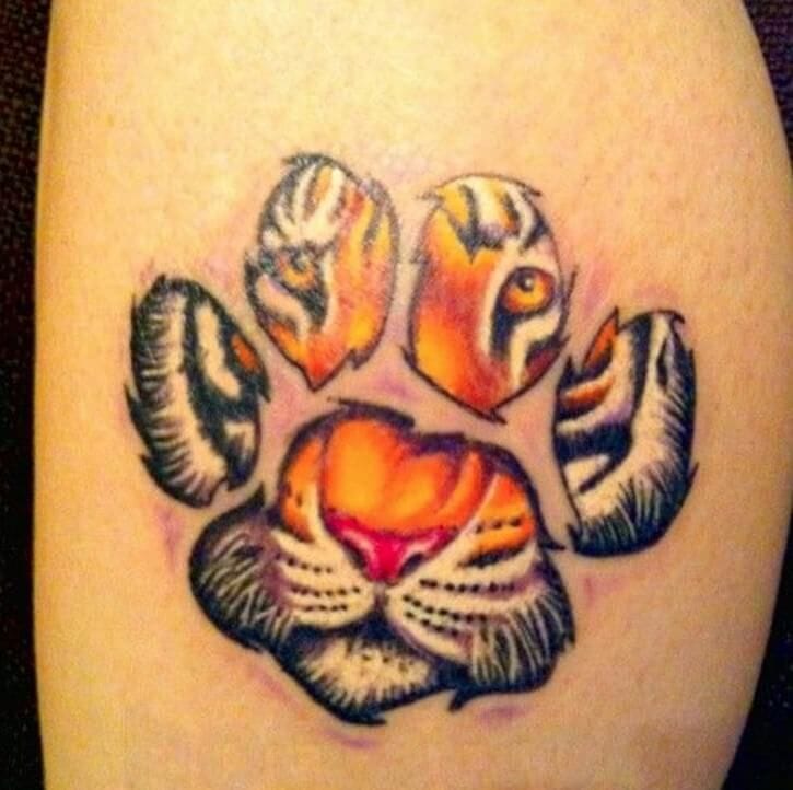 tiger paw tattoo