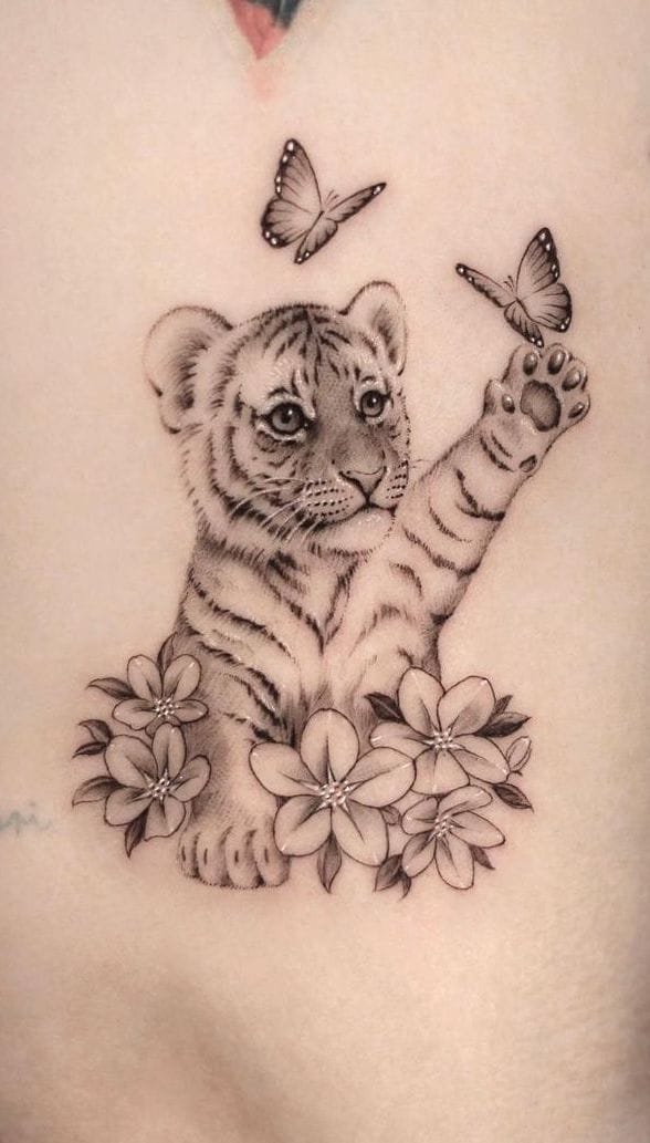cute tiger tattoo