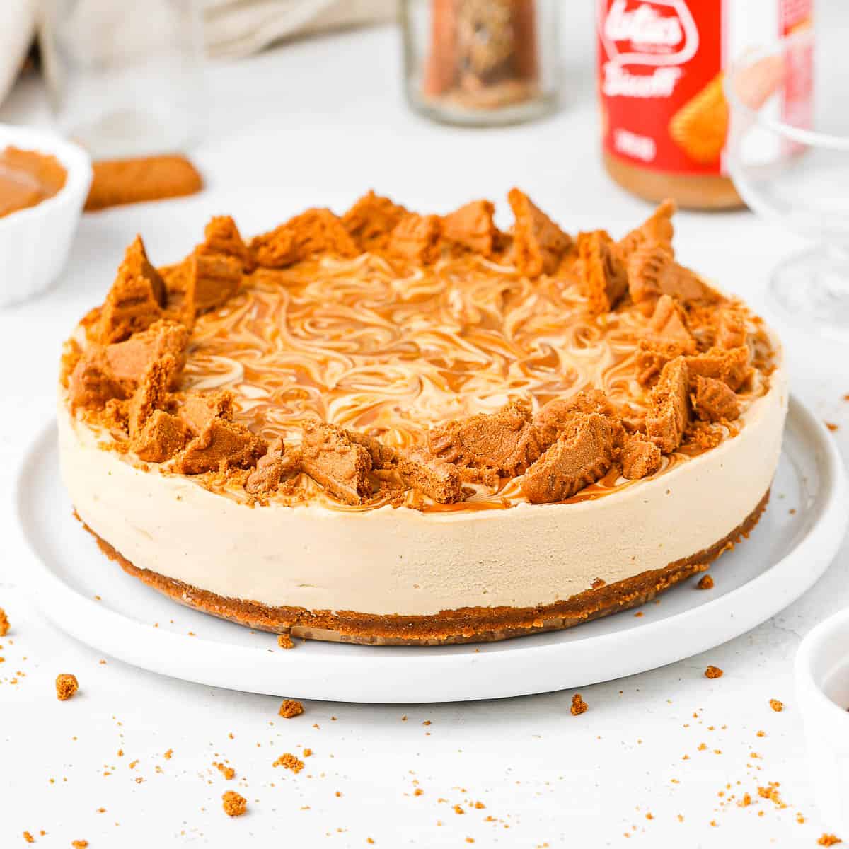 No-Bake Biscoff Cheesecake