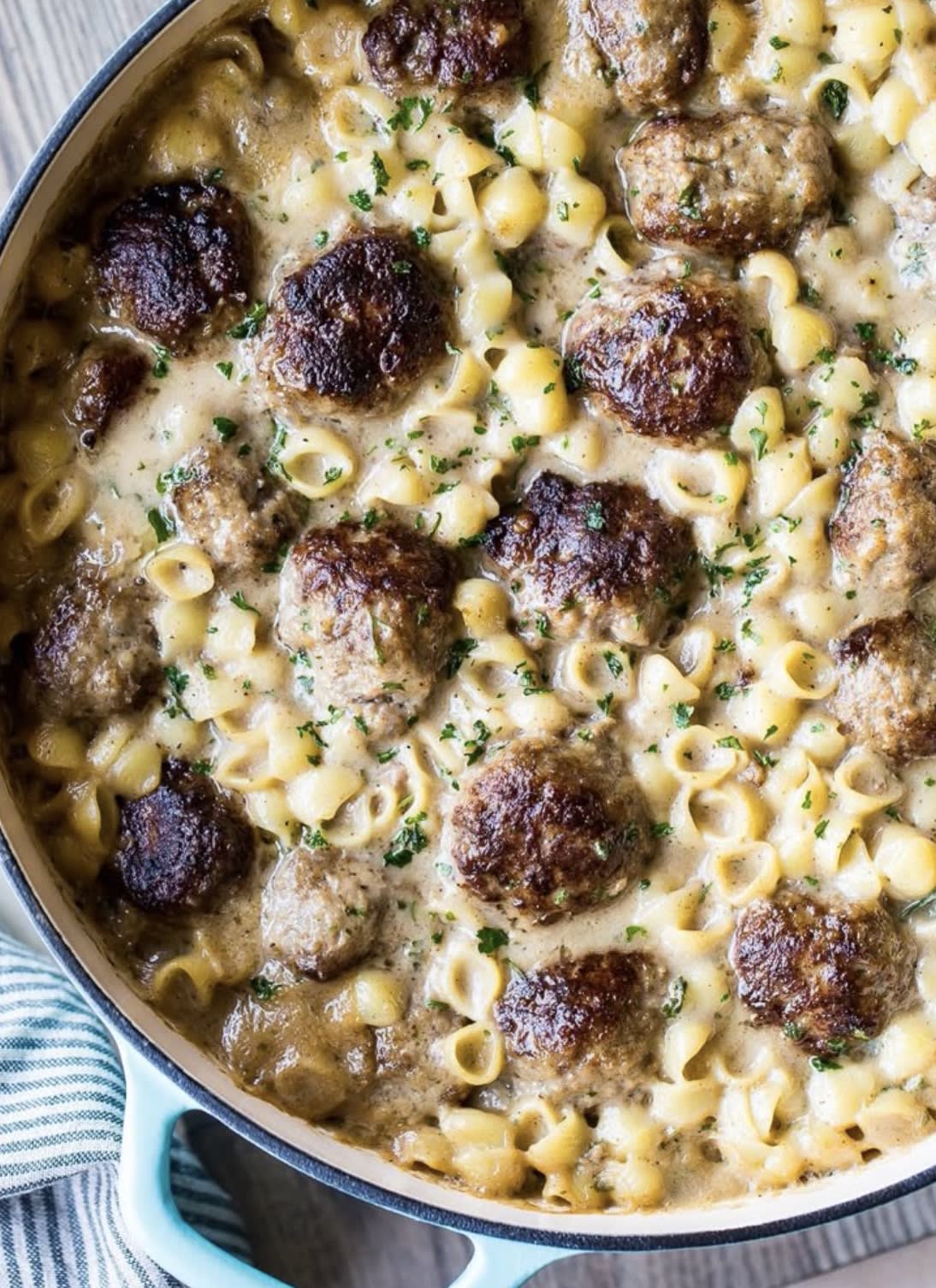 Swedish Meatball Pasta Bake