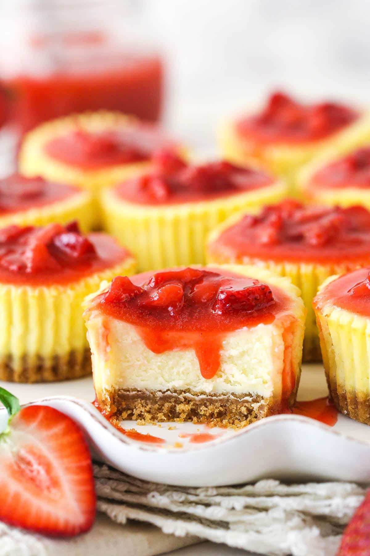Mini Strawberry Cheesecakes