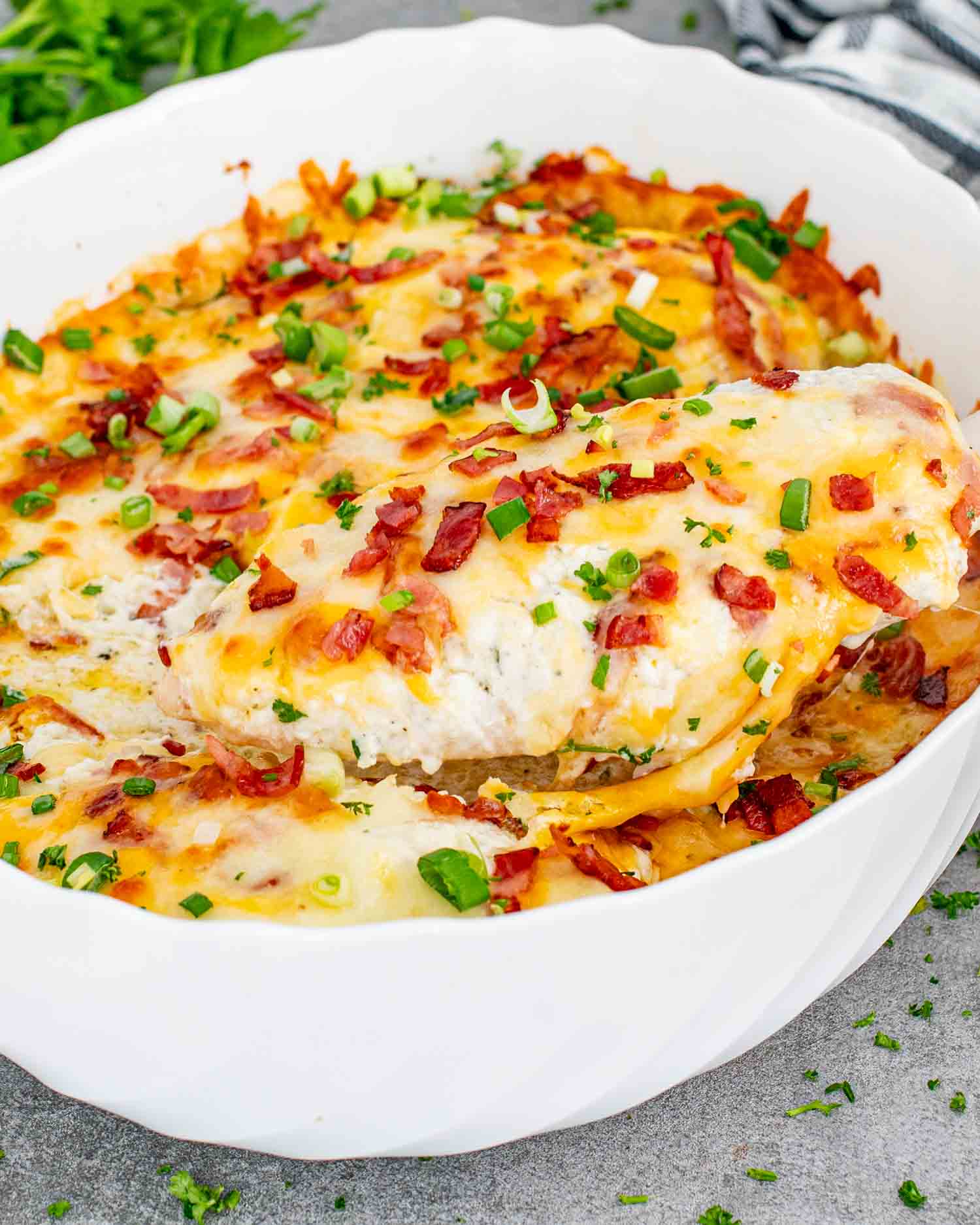 Cheesy Crack Chicken Casserole