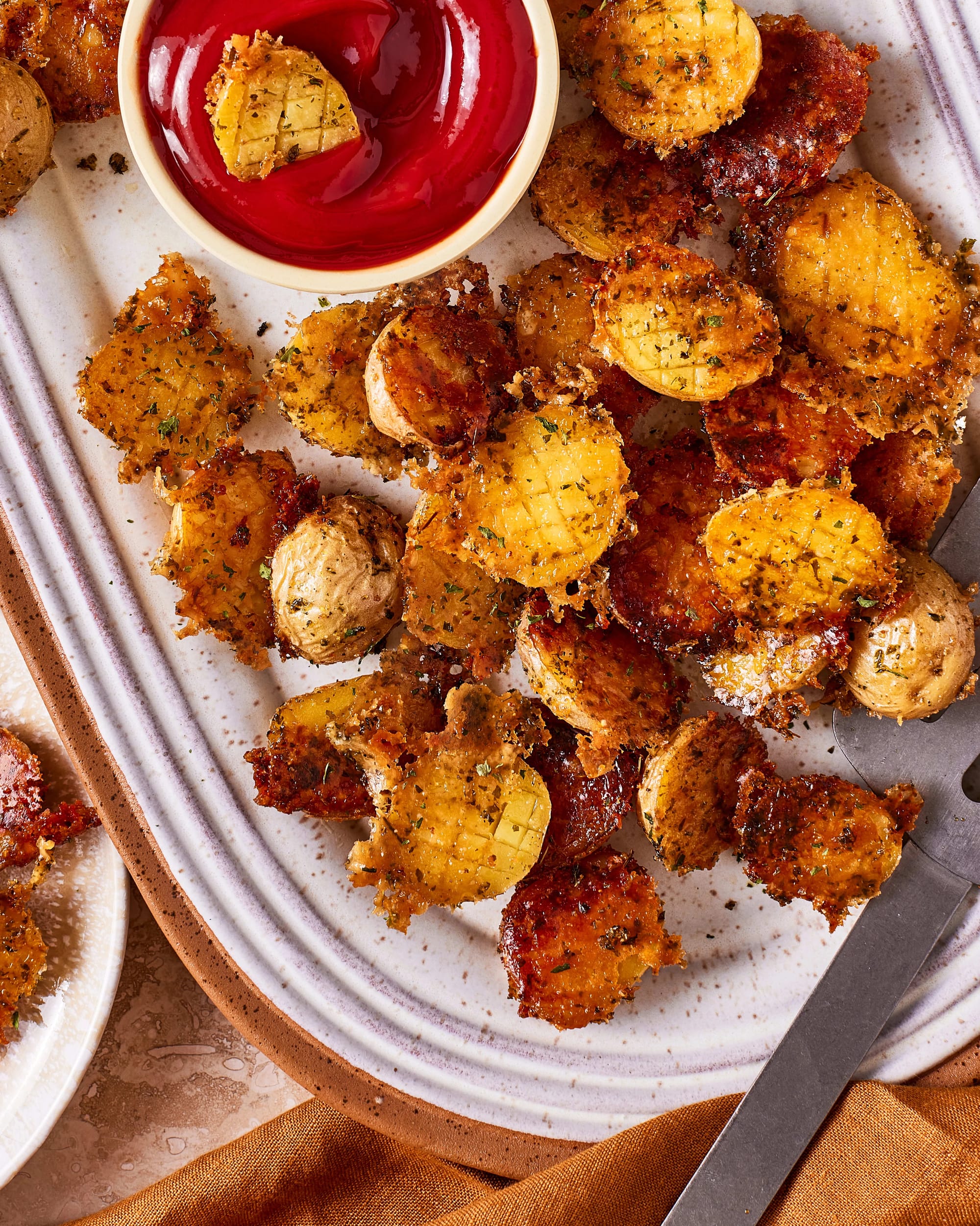 Crispy Parmesan Crusted Potatoes