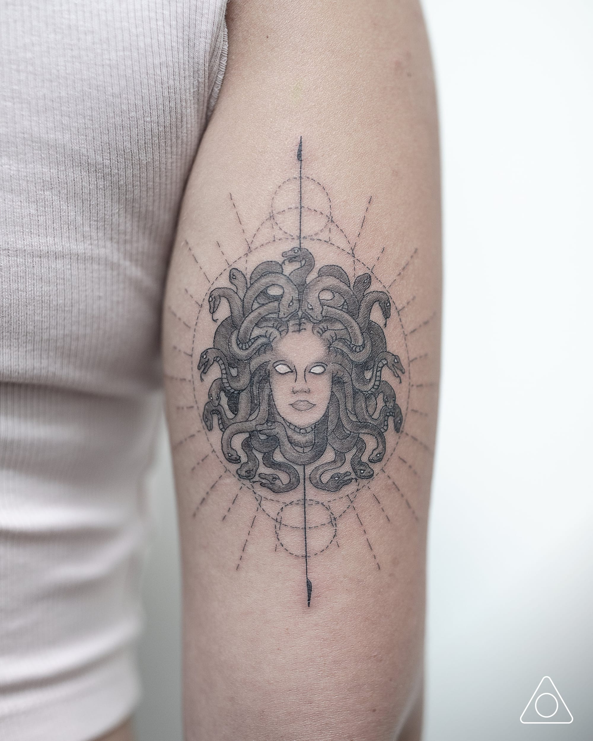 evil eye medusa tattoo