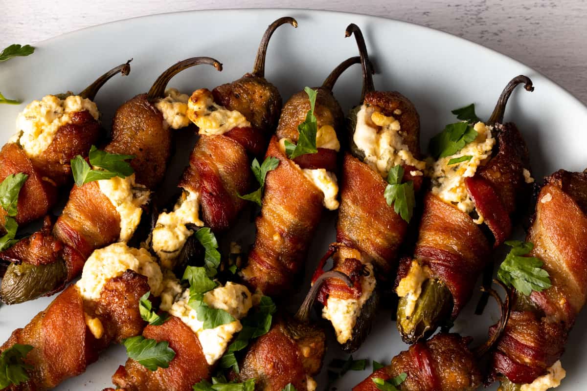 Bacon-Wrapped Jalapeño Poppers with Cream Cheese