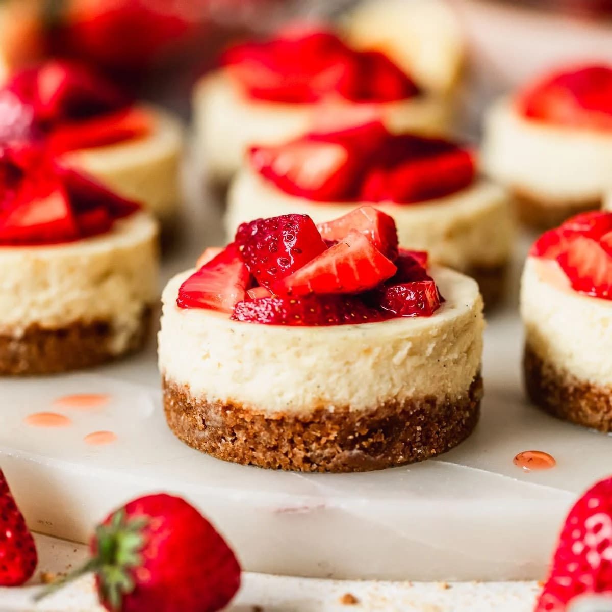 Mini Strawberry Cheesecakes