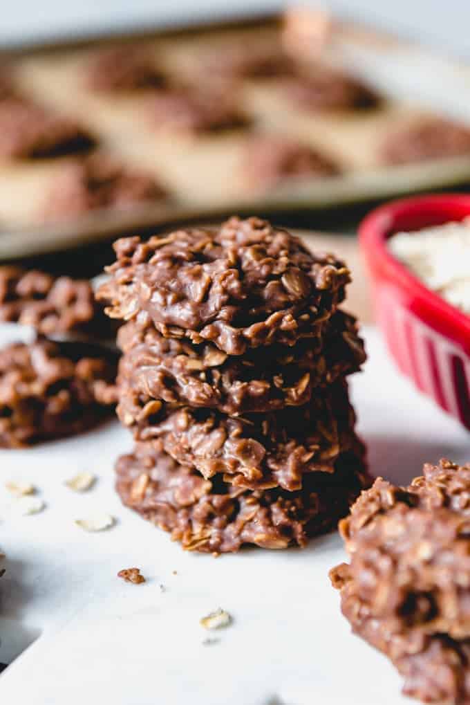 Chocolate Peanut Butter No-Bake Cookies