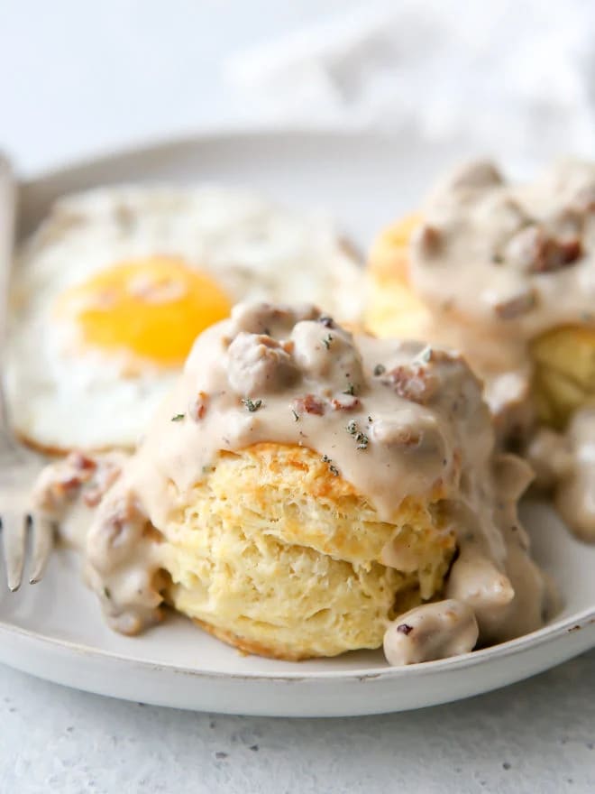 Buttermilk Biscuits and Sausage Gravy