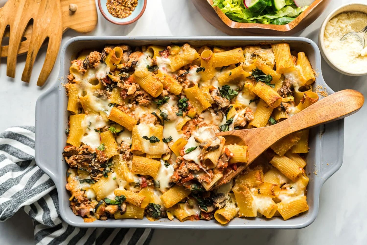Cheesy Baked Ziti Bolognese