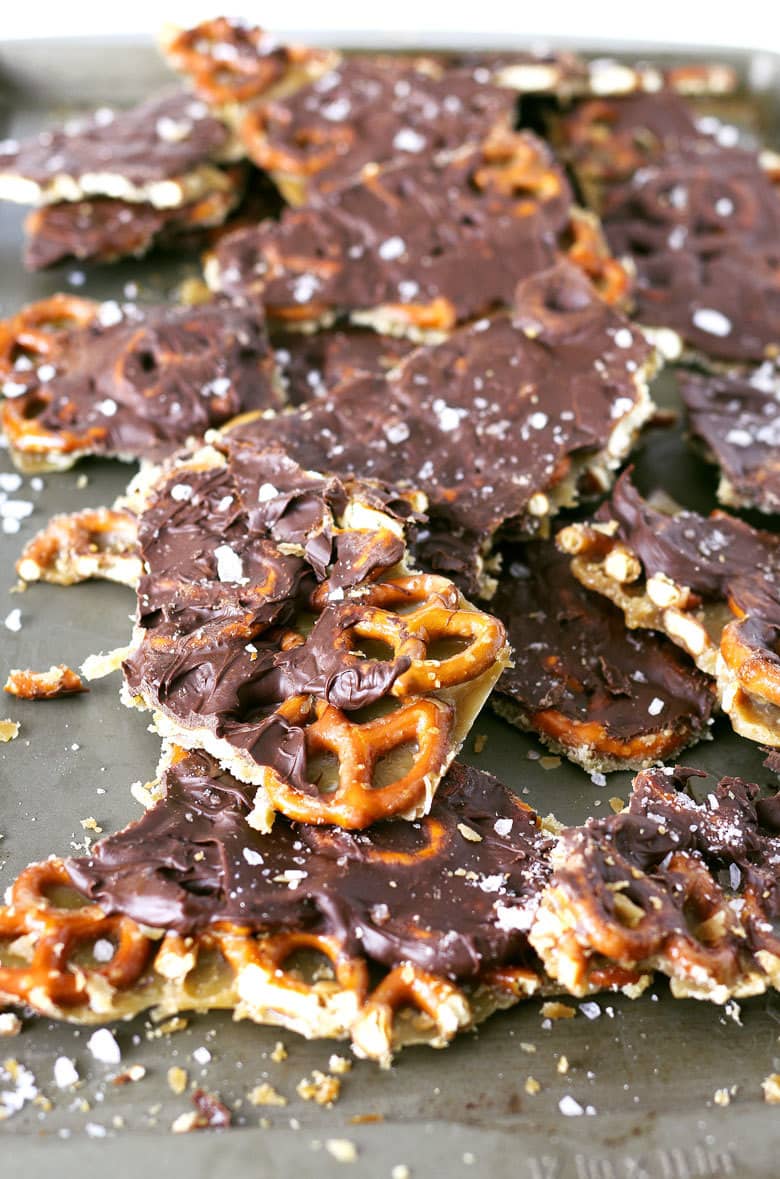 Salted Caramel Pretzel Bark